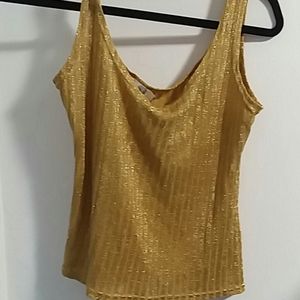 m gold tank top
